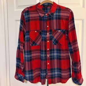 Sanctuary Red and Blue Plaid Women’s Shirt